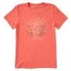 Women's Life Is Good Fireflies Flower Tee