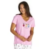 Women's LIG Refreshing Jars Relexed V-Neck Tee -Fashion Clothing Shop life is good womens refreshing jars snuggle up sleep shirt 60128 happy pink 50251.1615580732