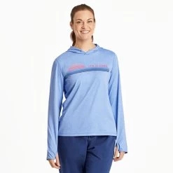 Women's Life Is Good Retro Ocean Sunrise Hoodie