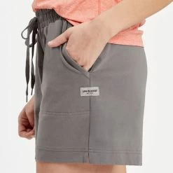 Women's Life Is Good Crusher Flex Short - Slate Gray -Fashion Clothing Shop life is good womens solid crusher flex shorts 82613 slate gray side 39703.1683747428