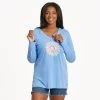 Women's Life Is Good Tie Dye Daisy Hoodie -Fashion Clothing Shop life is good womens tie dye daisy hooded tee 89714 cornflower blue main 81702.1683819411