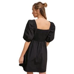 Women's Listicle Puff Sleeve Mini Dress -Fashion Clothing Shop listicle womens puff sleeve mini dress LD1216 black back 92203.1684772283