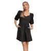 Women's Listicle Puff Sleeve Mini Dress -Fashion Clothing Shop listicle womens puff sleeve mini dress LD1216 black main 41753.1684772283