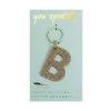 Lucky Feather Glitter Keychain - B