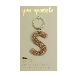 Lucky Feather Glitter Keychain - S