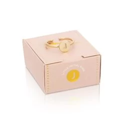 Lucky Feather Initial Ring - J