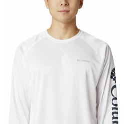 Columbia Sportswear Men's Columbia Long Sleeve Fork Stream Performance Shirt -Fashion Clothing Shop mens columbia fork stream long sleeve shirt 1693571 103white frontcloseup 76329.1610994279