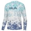 Men's Huk Long Sleeve Fin America Fade Pursuit Shirt -Fashion Clothing Shop mens huk fin america fade pursuit shirt H1200505 364 island paradise blue main 65697.1675110582
