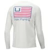 Men's Huk Long Sleeve Huk And Bars Pursuit Shirt -Fashion Clothing Shop mens huk huk and bars pursuit tee H1200502 100 white main 21491.1675113878