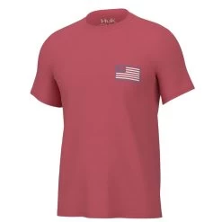 Men's Huk Short Sleeve Huk And Bars Tee 5 Men's Huk Short Sleeve Huk And Bars Tee -Fashion Clothing Shop mens huk huk and bars tee H1000431 620 red front 76894.1675115758