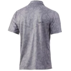 Men's Huk Icon X Running Lakes Performance Polo Shirt -Fashion Clothing Shop mens huk icon x running lakes polo H1200437 032OGREY overcast grey back 94293.1645825744