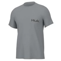 Men's Huk Short Sleeve KC Vintage Largie Tee -Fashion Clothing Shop mens huk kc vintage largie tee H1000414 034 harbor mist grey front 93603.1675179528