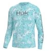 Men's Huk Long Sleeve Pursuit Crew Fin Flats Shirt -Fashion Clothing Shop mens huk pursuit crew fin flats shirt H1200491 364 island paradise blue main 94834.1675103798