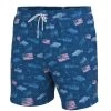 Men's Huk Pursuit Volley Fish Flags Short