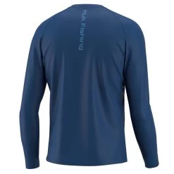 Men's Huk Long Sleeve Vented Pursuit Shirt -Fashion Clothing Shop mens huk vented pursuit shirt H1200524 489 set sail blue back 06480.1675103347
