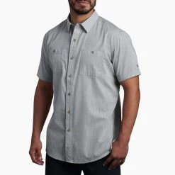 Men's Kuhl Karib Stripe Button Up Short Sleeve Shirt