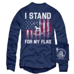 Men's Over Under Stand For The Flag Long Sleeve Tee