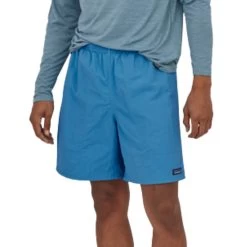 Men's Patagonia 7" Baggies Shorts -Fashion Clothing Shop mens patagonia 7 in baggie shorts APBL anacapa blue front lifestyle 46388.1646779042