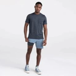Men's SAXX 7" Sport 2 Life 2N1 Short -Fashion Clothing Shop mens saxx 7 sport 2 life 2n1 short sxsp04l sbh stone blue heather lifestyle lining 63716.1681159737