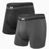 Men's SAXX Sport Mesh Boxer Brief Black/Graphite 2-Pack -Fashion Clothing Shop mens saxx sport mesh boxer brief 2 pack SXPP2M BGR black graphite 02797.1619209781