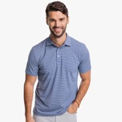 Men's Southern Tide Brreeze Bowen Stripe Performance Polo Shirt