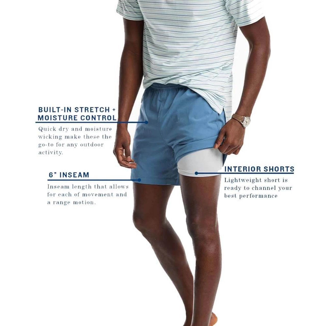 Men's Southern Tide 6" Rip Channel Performance Short 5 Men's Southern Tide 6" Rip Channel Performance Short - Image 3