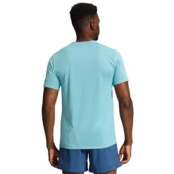 Men's The North Face Short Sleeve Elevation Tee -Fashion Clothing Shop mens the north face elevation tee NF0A82X7 LV2 blue back 00766.1676391117