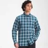 Men's The North Face Hayden Pass 2.0 Button Down Shirt -Fashion Clothing Shop mens the north face hayden pass 2 button down shirt nf0a55u8 2my monterey blue front 54704.1632247269