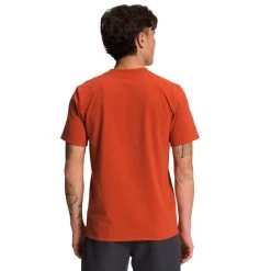 Men's The North Face Heritage Patch Pocket T-Shirt -Fashion Clothing Shop mens the north face heritage patch pocket tee NF0A812E LV4 orange back 16579.1681334830