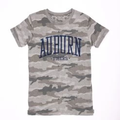 Women's Pressbox Auburn Camo Austin Top