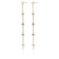 Sahira Gold Capri Drop Earrings