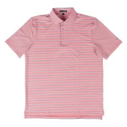 Men's Southern Point Caddie Stripe Performance Polo - Red White Blue