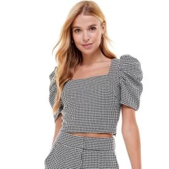 Women's TCEC Puff Sleeve Square Neck Top