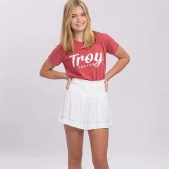 Women's TCEC Woven Smocked Shorts 13 Women's TCEC Woven Smocked Shorts -Fashion Clothing Shop tcec womens wovensmocked shorts cp8994 white 19170.1659105135