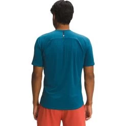 Men's The North Face Big Pine Crew Short Sleeve -Fashion Clothing Shop tnf mens big pine short sleeve crew HRN banff blue heather back lifestyle 37479.1644856615