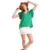 Women's Umgee Smocked Shoulder V-Neck Blouse -Fashion Clothing Shop umgee womens ruffle sleeve v neck blouse K6705 jade green main 29857.1677868463