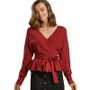Women's Umgee V-Neck Tie Waist Top
