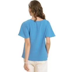 Women's Umgee V-Neck Tie Front Top 9 Women's Umgee V-Neck Tie Front Top -Fashion Clothing Shop umgee womens v neck twist front top A0661 azure back 93680.1675113708