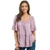 Women's Blu Pepper Relaxed Tiered Peasant Blouse