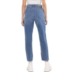 Women's Cello High Rise Slim Straight Leg Front Pleat Jean -Fashion Clothing Shop womens cello high rise slim straight with pleat WV7738SS M mediumdenim back 31821.1626266675