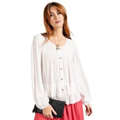 Women's Easel Tiered Ruffle Tunic