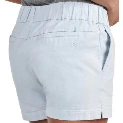 Women's Free Fly 4" Stretch Canvas Short -Fashion Clothing Shop womens free fly 4in stretch canvas short WCVSH 404BBLUE bay blue back closeup 01973.1648146392