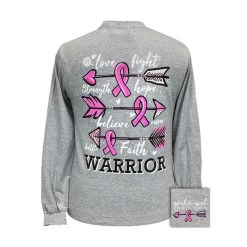 Women's Girlie Girl Cure Warrior Long Sleeve Tee