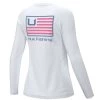 Women's Huk Long Sleeve Pursuit Huk And Bars Shirt -Fashion Clothing Shop womens huk pursuit huk and bars shirt H6120139 100 white main 03402.1675192968