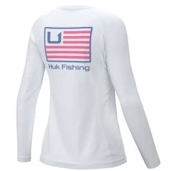 Women's Huk Long Sleeve Pursuit Huk And Bars Shirt