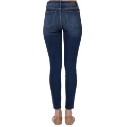 Women's Judy Blue Hi-Rise Buttonfly Cutoff Skinny Jeans -Fashion Clothing Shop womens judy blue jeans 82318REG dk back 10917.1655932555