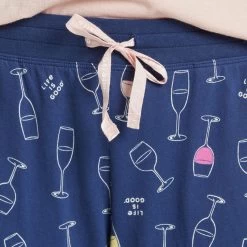 Women's Life Is Good Happy Hour Snuggle Pant -Fashion Clothing Shop womens life is good happy hour snuggle pant 89112 darkest blue drawstring 23716.1682608252