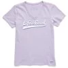 Women's Life Is Good Layered Ballyard Short Sleeve Crusher Vee - Lilac Purple