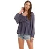 Women's Listicle Textured Babydoll Top