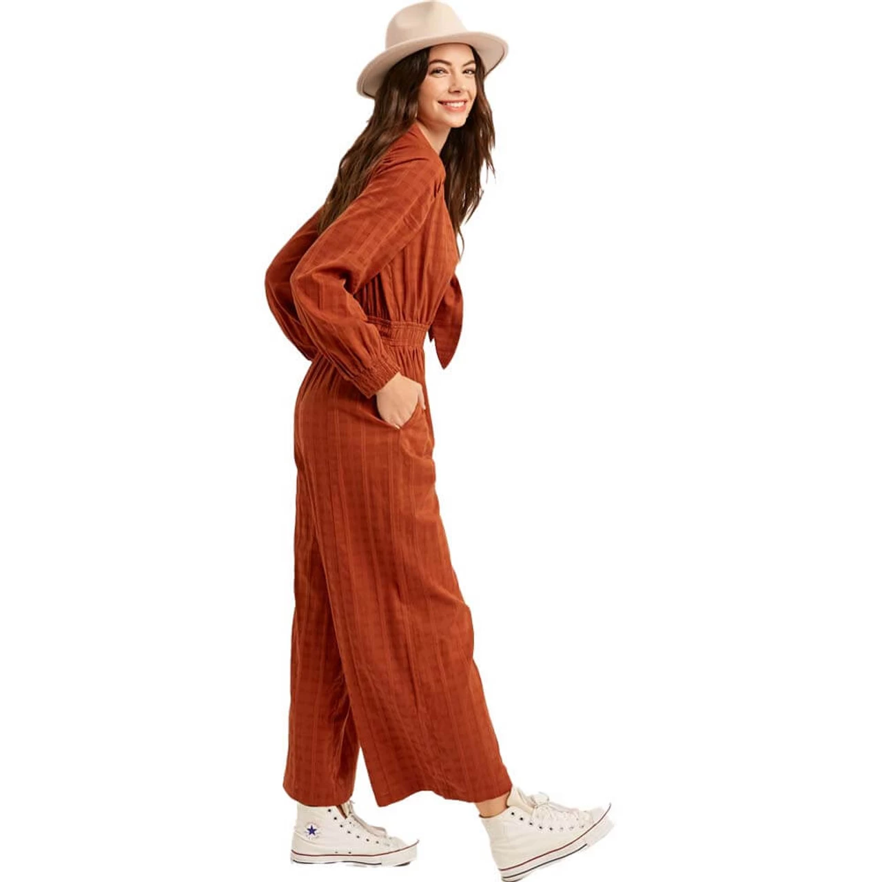 Women's Listicle Plaid Cut Out Jumpsuit 5 Women's Listicle Plaid Cut Out Jumpsuit - Image 3